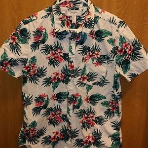 FOREVER 21 Men Short Sleeve Dress Shirt Slim Fit